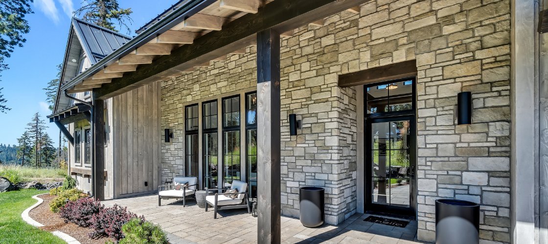 Stone veneer with mixed siding materials Knoxville